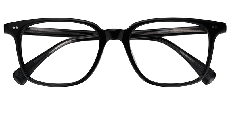 Rectangle Black Glasses | Zeelool Eyeglass Frames1