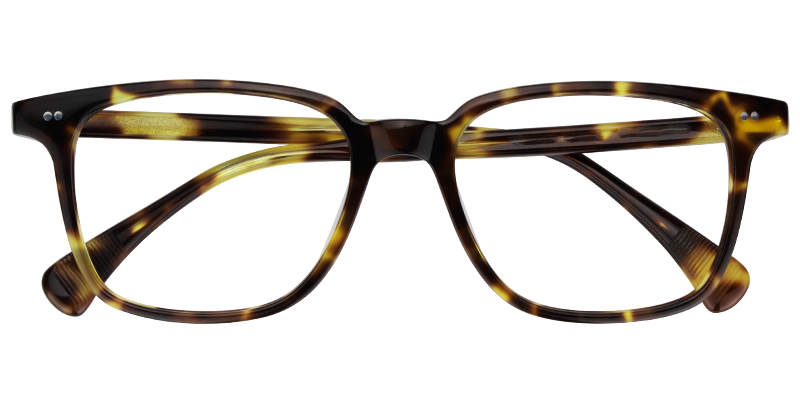 Rectangle Light Amber Glasses | Zeelool Eyeglass Frames1