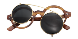 Patton Clip-On Burnt Umber Glasses0