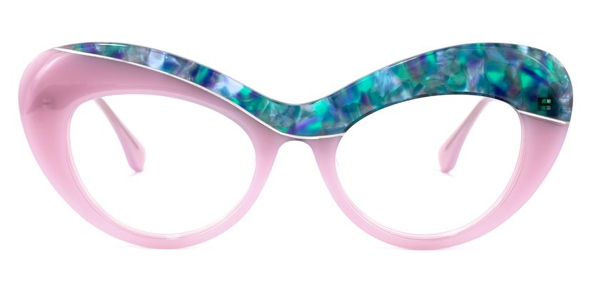 Bellamy Cateye Pink-Green Glasses