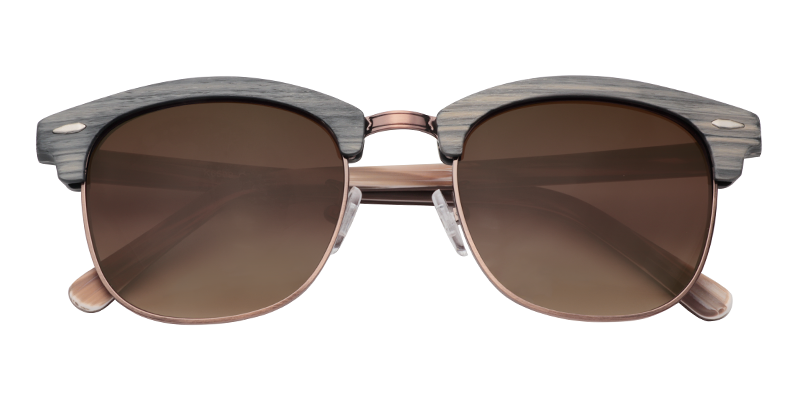 Browline Gray Sunglasses | Zeelool Sunglasses Online1