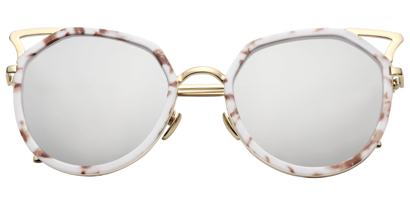 Cateye White Sunglasses | Zeelool Sunglasses1