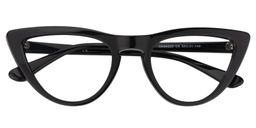 Allen Cat eye Black Glasses1