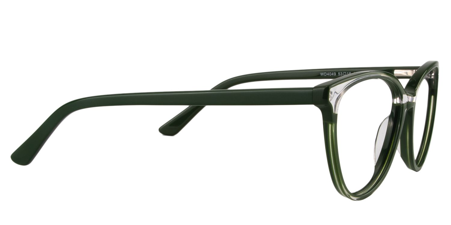 Oval Dark Green Glasses | Zeelool Glasses4