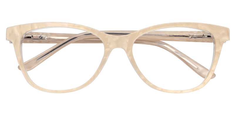 Oval Beige Glasses | Zeelool Prescription Glasses1