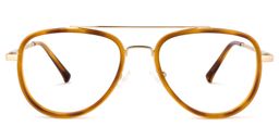 Esmeralda Aviator Light-Brown Glasses0