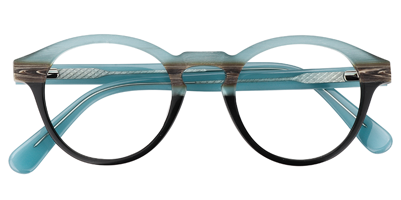 Round Blue Glasses | Zeelool Affordable Eyeglasses0