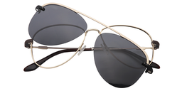 Lorin Clip-On Silver Glasses0