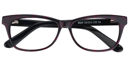 Britney Rectangle Purple Tortoise Glasses1