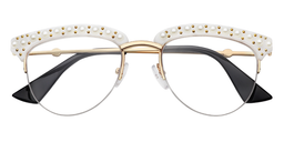 Margaret Browline White Glasses1