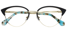 Nelly Cat Eye Black Glasses1