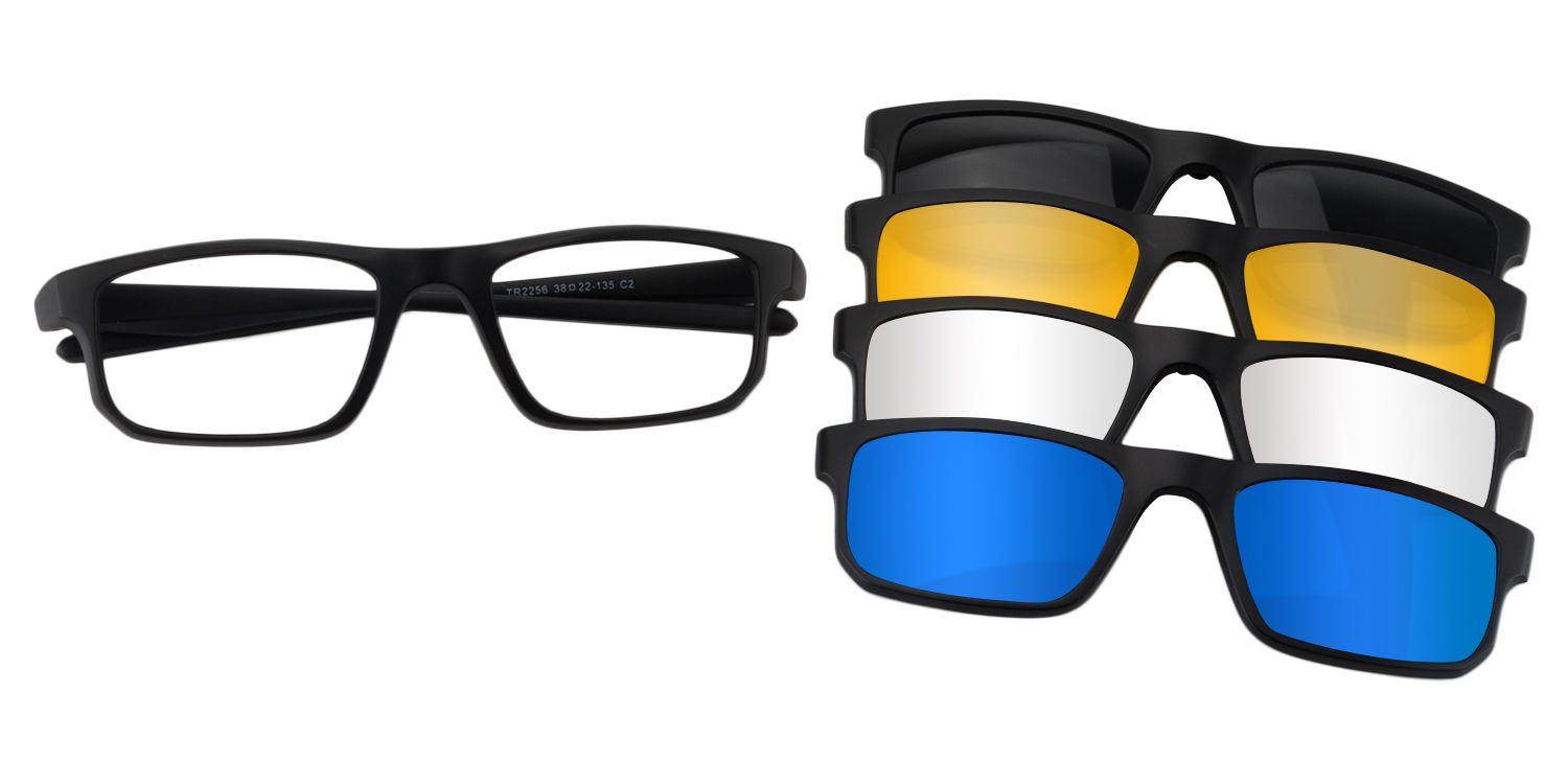 Rectangle Black Glasses | Zeelool Glasses0