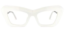 Notes Cateye White Glasses0