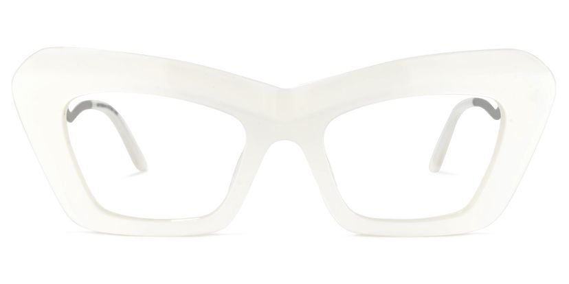 Notes Cateye White Glasses