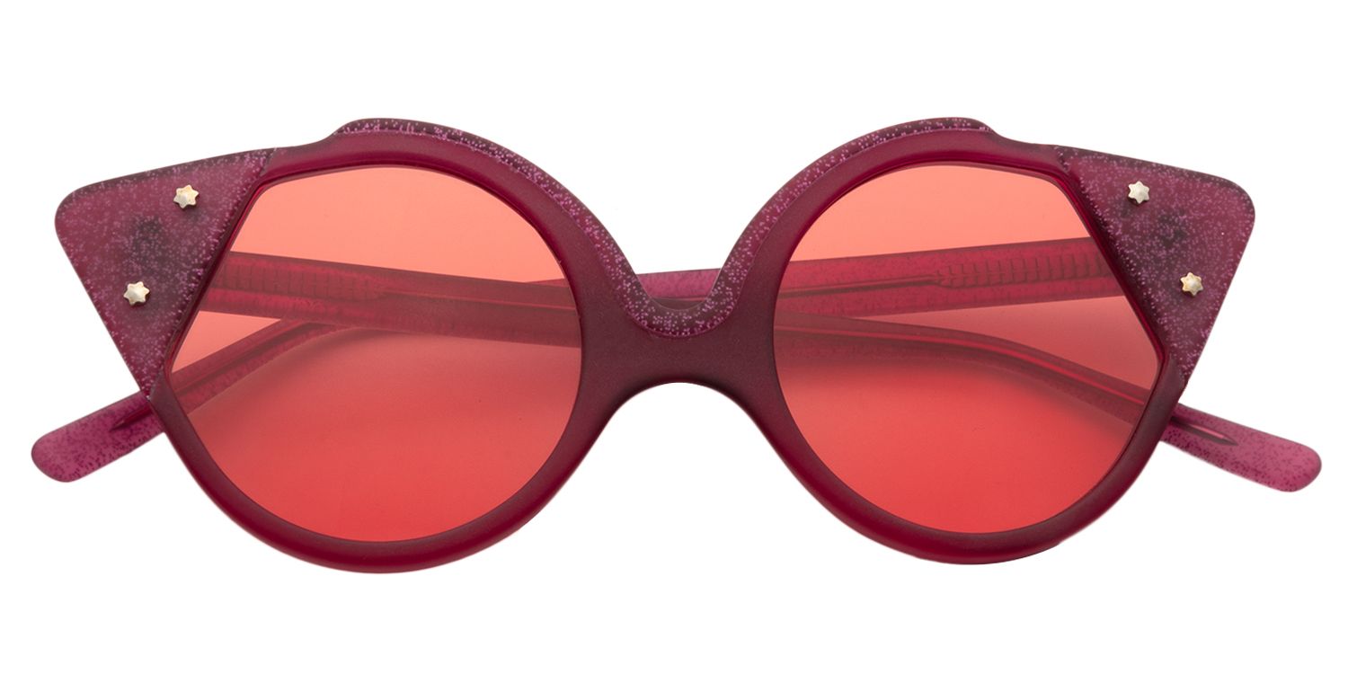 Cat eye Red Sunglasses | Zeelool Sunglasses1