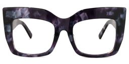 Charmaine Cat Eye Dark-Blue Glasses0