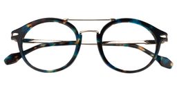 Xanthia Aviator Blue Tortoise Glasses1