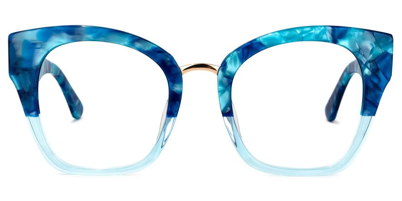 Denis Cat Eye Blue Glasses