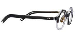 Xiho Round Black Clear Glasses4