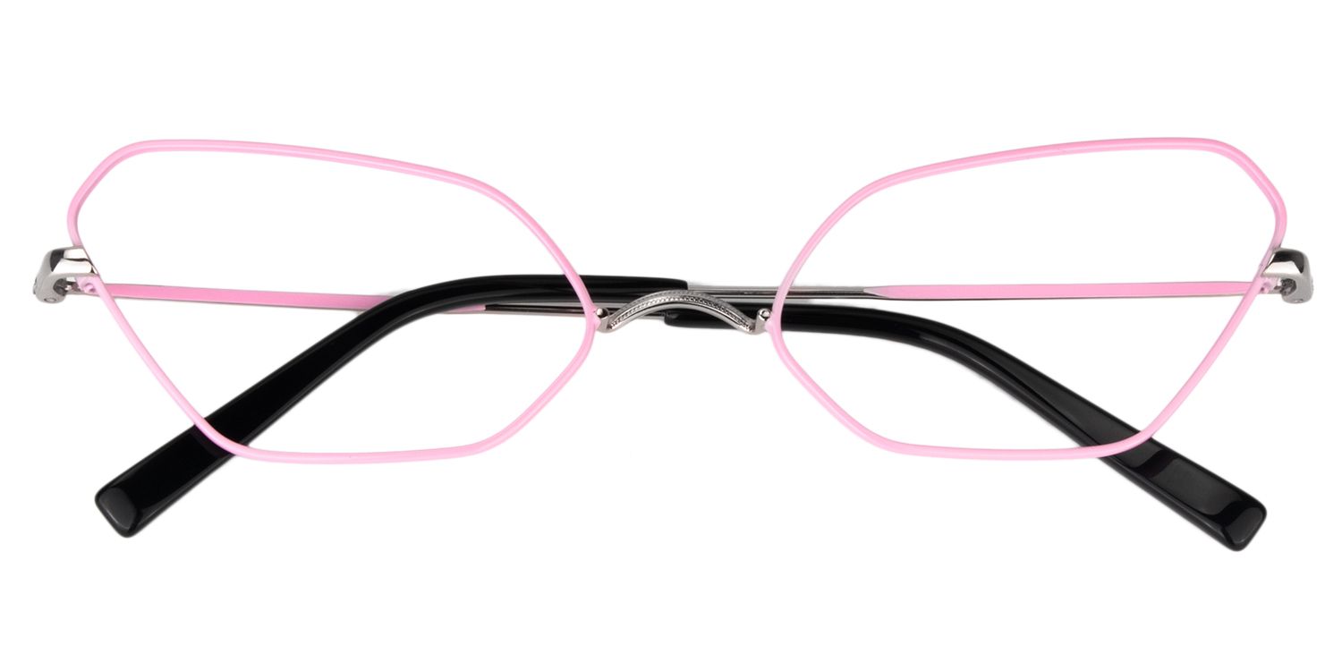 Geometric Pink Glasses | Zeelool Glasses1