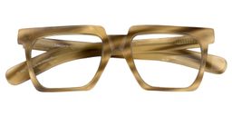 Xing Square Light Brown Glasses1