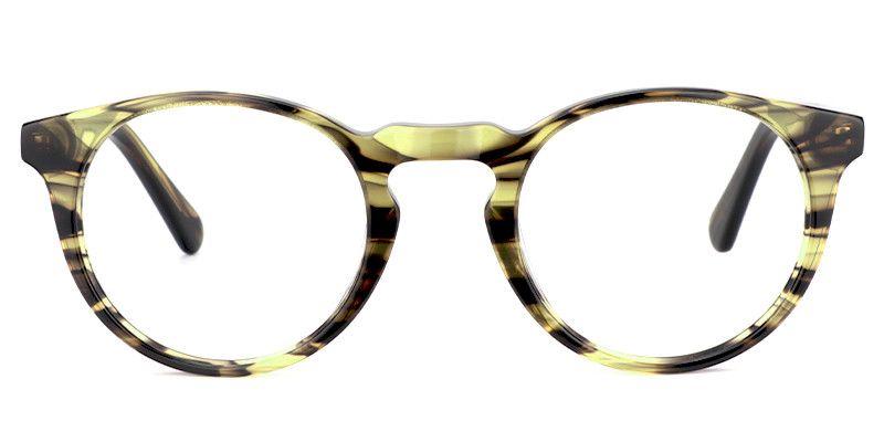 Round Green/Tortoise Glasses | Zeelool Eyeglass Frames0