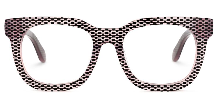 Crunch Square Black-Pink Glasses