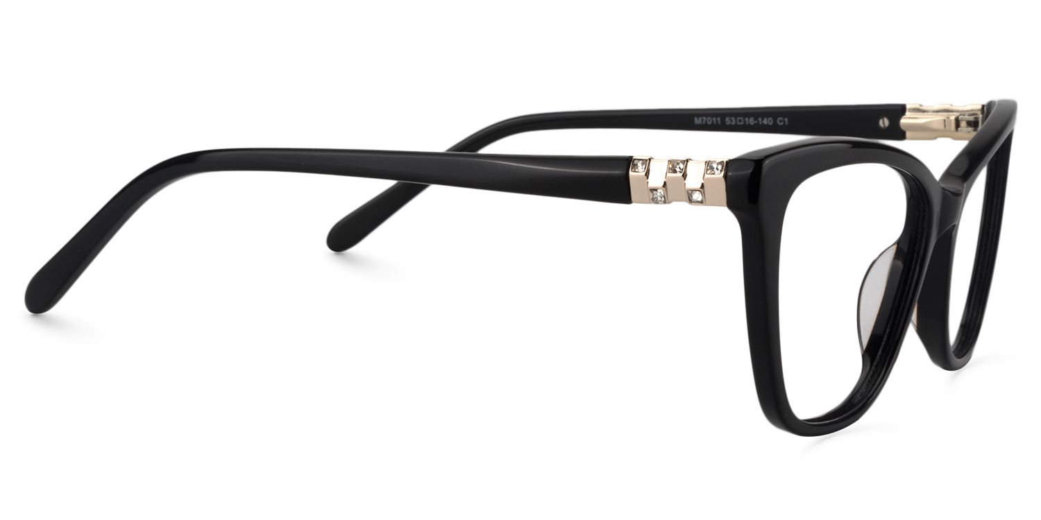 Cat eye Black Glasses | Zeelool Glasses4