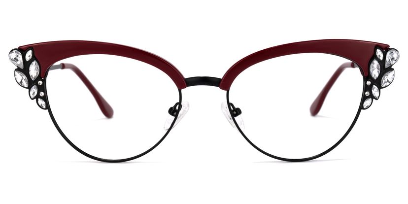 Hearn Cat Eye Dark-Red Glasses