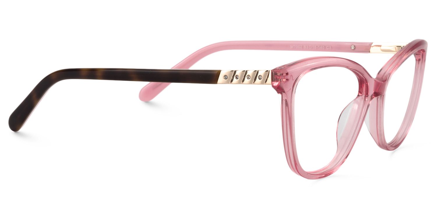 Cat eye Red/Pink Glasses | Zeelool Glasses4