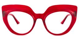 Depp Cateye Red Glasses0