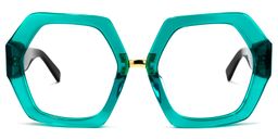Otero Geometric Peacock-Blue Glasses0