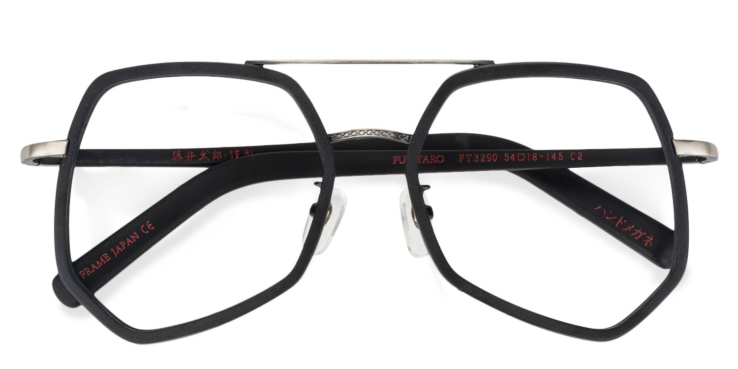 Aviator Black Glasses | Zeelool Glasses1