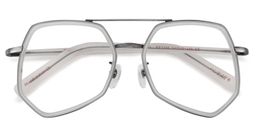 Callia Aviator White Glasses1