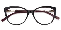Callie Cat eye Black Glasses1