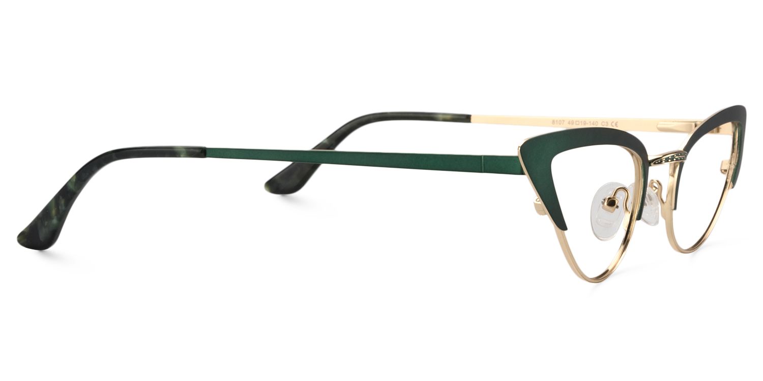 Cateye Green Glasses | Zeelool Eyeglass Frames4
