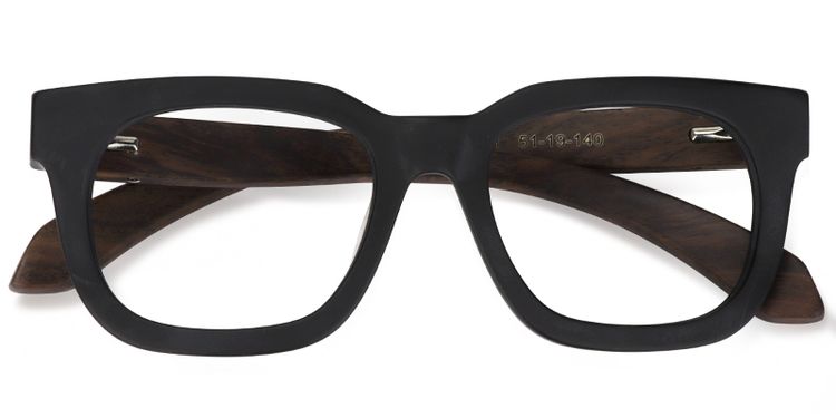 Sam Rectangle Wood Glasses