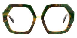 Otero Geometric Green-Floral Glasses0