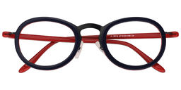 Pearl Oval Blue Glasses1