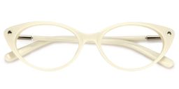 Calliope Cat eye Beige Glasses1