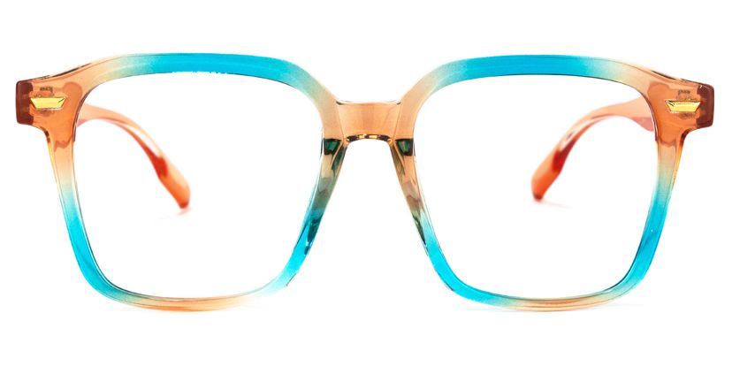 Rivera Square Blue-Orange Glasses