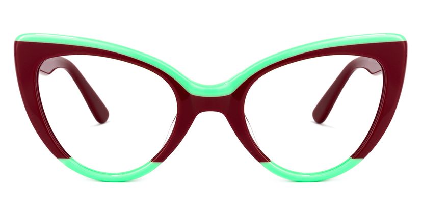 Claudette Cat Eye Burgundy Glasses