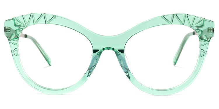 Mileva Cateye Light-Green Glasses