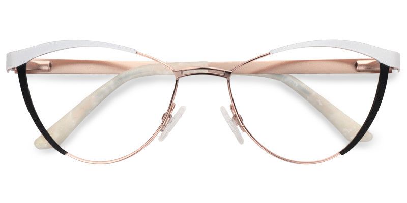 Sydney Cat Eye White Frame Glasses | ZEELOOL Canada1