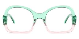Peffer Geometric Green-Pink Glasses0