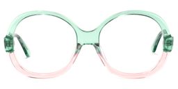 Bryan Round Green-Pink Glasses0