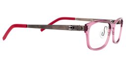 Althea Rectangle Red/Pink Glasses2