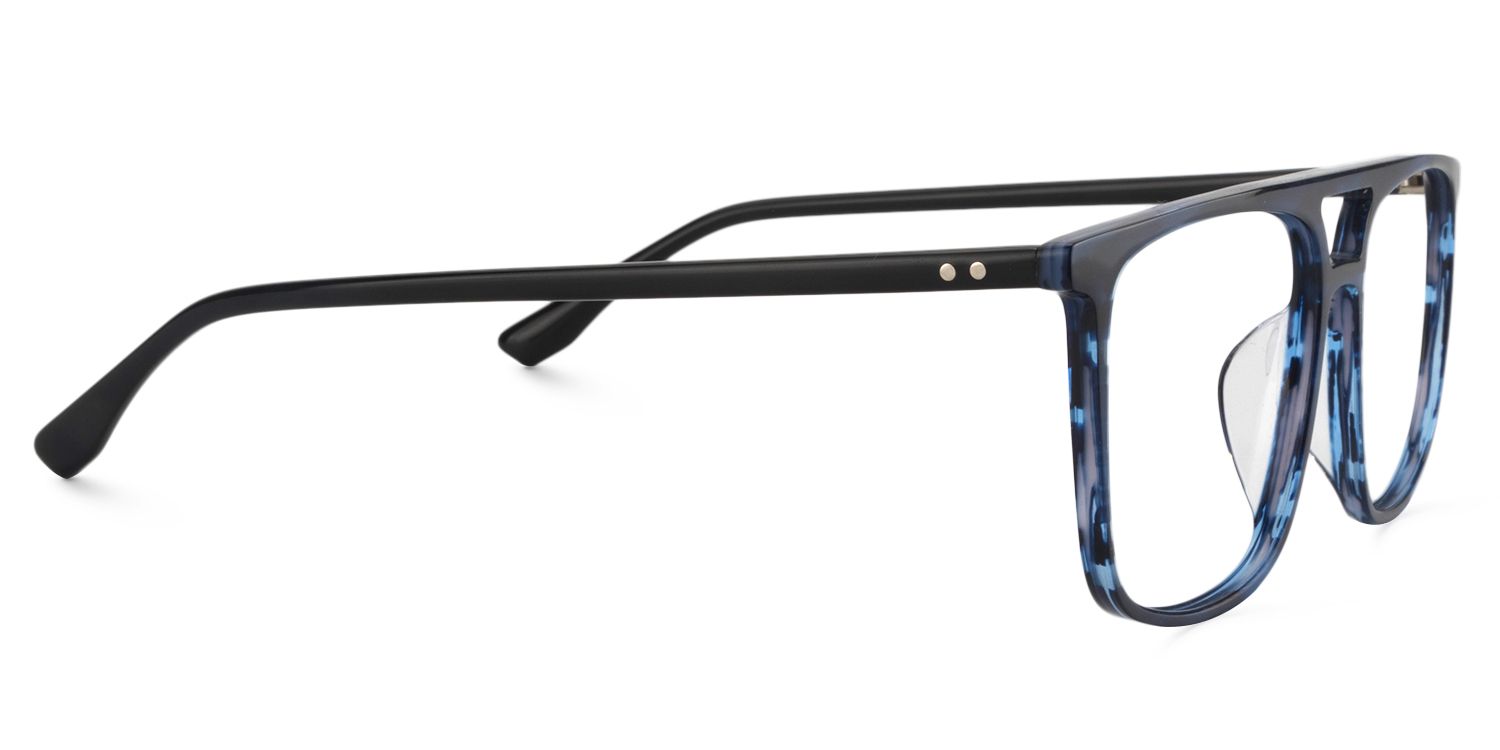 Aviator Dark Blue Glasses | Zeelool Glasses4