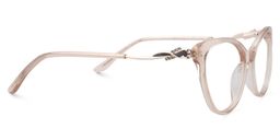 Calypso Cat Eye Beige Clear Glasses4