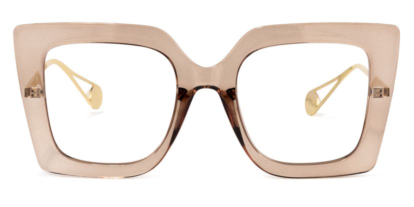 Qatar Square Beige Glasses